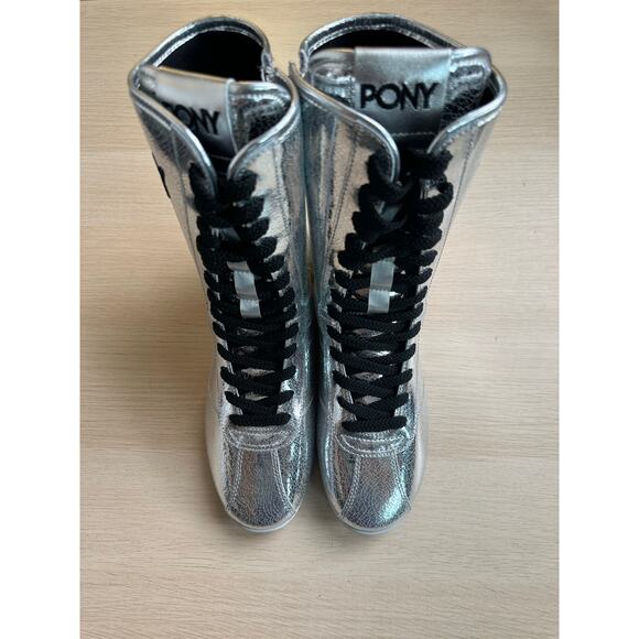 Pony KO-80 High Vintage Metallic Sneaker - Size US 9 W - NEW - Picture 6 of 8
